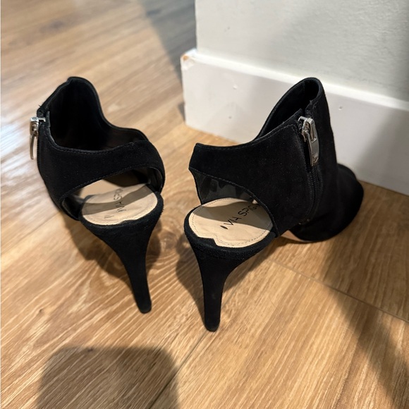 Via Spiga black 4 inch suede heels - Picture 4 of 6